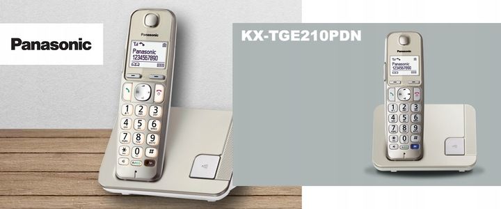 Panasonic KX-TGE210PDN Telefon bezprzewodowy DECT zdjęcie 2