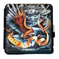 Eleganckie Etui Metalowe Gentelo Z Motywem Orła Na Motorze