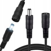 PRZEDŁUŻACZ ZASILANIA KABEL ZASILAJĄCY DO KAMER I LAMP PRZEWÓD DC 5M