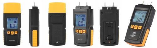 WILGOTNOŚCIOMIERZ MIERNIK WILGOTNOŚCI DO DREWNA 4 GRUPY POMIARU 9V+ BATERIE na Arena.pl