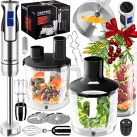 BLENDER RĘCZNY WIELOFUNKCYJNY MIKSER 1200W ZŁOTE OSTRZE MOC NISZCZENIA