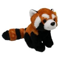 PLUSZOWA PANDA czerwona RUDA pluszak MASKOTKA miś PLUSZOWA 33cm