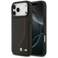 etui bmw m carbon line & logo magsafe na iphone 17 pro max - czerwone