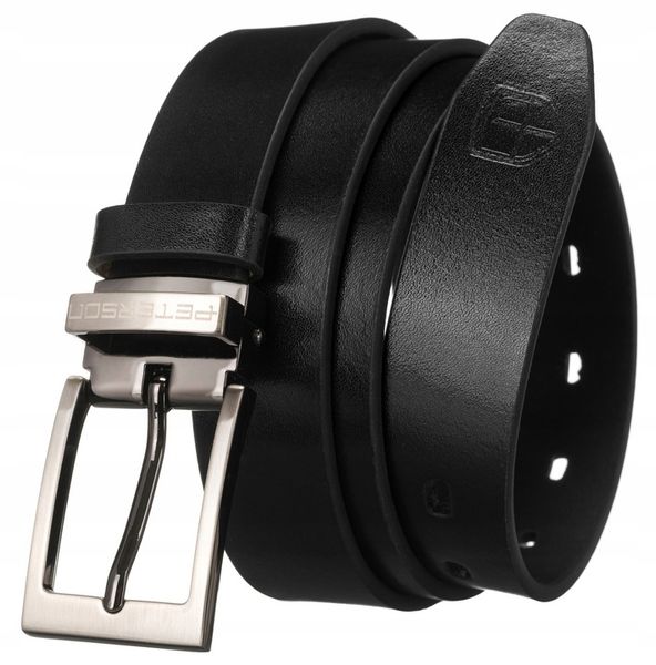 PETERSON męski pasek do spodni garnituru skórzany elegancki + pudełko zdjęcie 1