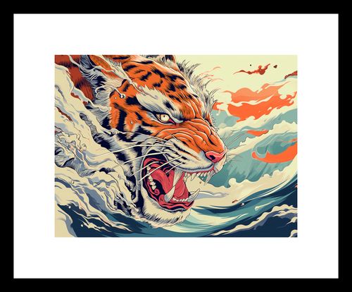 Plakat 20x15cm Tygrys Na Fali na Arena.pl