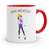 Kubek Czerwony Architekta Pani Architekt Prezent Z Nadrukiem Ze Zdjęciem