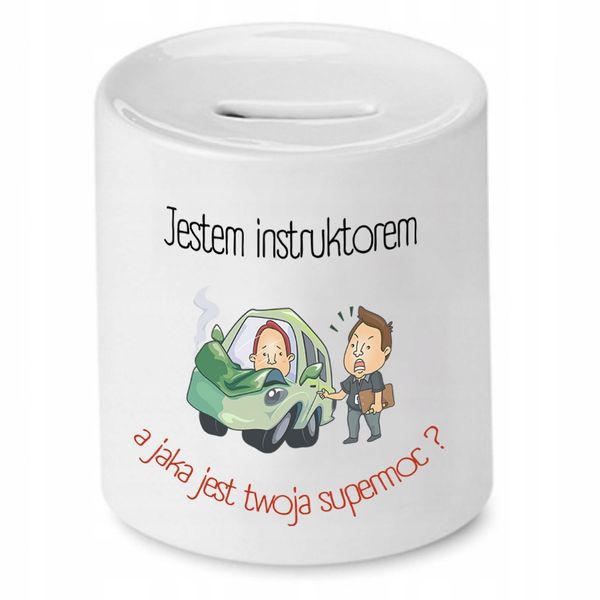 Dla Instruktora Skarbonka Jestem Instruktorem Z Nadrukiem Ze Zdjęciem zdjęcie 1