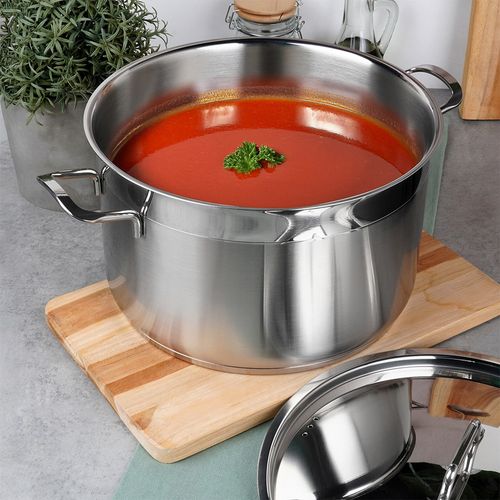 Garnek stalowy z pokrywką ANETT 26 cm, 8,2 l na Arena.pl