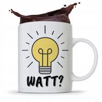 Kubek Prezent Dla Elektryka Watt? Żarówka Z Nadrukiem Ze Zdjęciem