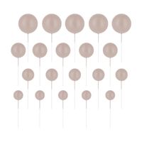 Toppery na tort kulki brązowe jasne beżowe latte matowe, 20 szt.