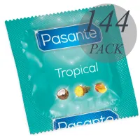 pasante tropical mix 144 szt. - prezerwatywy smakowe mango, ananas, kokos