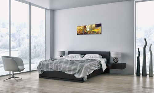 Obraz Na Płótnie - Kompozycja Barw  - 90X30 Cm - Ca90X30-3483 na Arena.pl