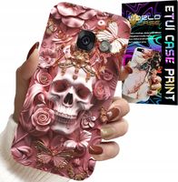 ETUI DO SAMSUNG A5 2017 - KOBIECE, MODNE WZORY, CZASZKA W RÓŻE