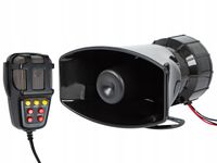 SYRENA POLICYJNA MEGAFON DACHOWY ELEKTRONICZNY 100W 108dB 7 TONÓW ALARM