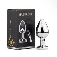 Metal Butt Plug L Vibrator Usb - Remote Control