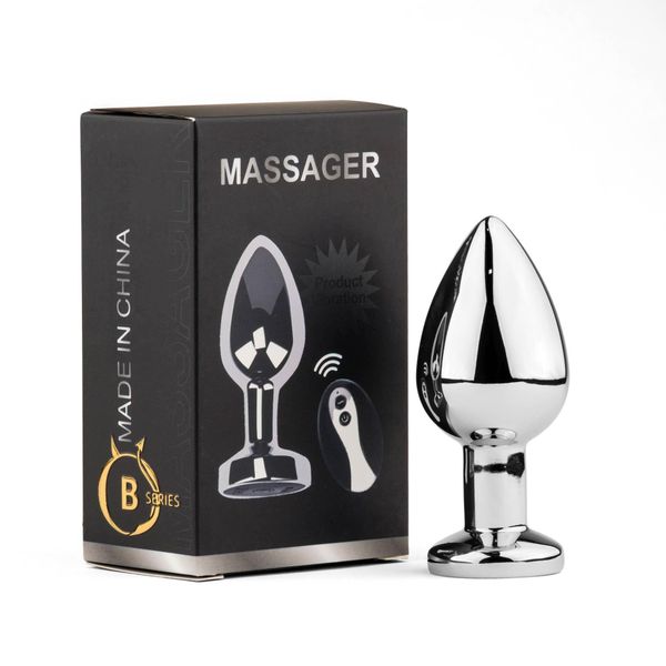 Metal Butt Plug L Vibrator Usb - Remote Control zdjęcie 1