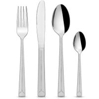 Zestaw Sztućców Sztućce Stalowe dla 6 Osób 24 el Widelec Łyżka Nóż Łyżeczka