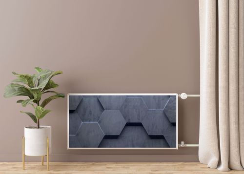 MATA Magnetyczna Na Grzejnika Heksagony Beton Efekt 3D 100cm x 60cm na Arena.pl