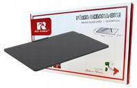 Półka szklana ONE 350x220 Red Eagle RTV Pod telewizor. Czarna