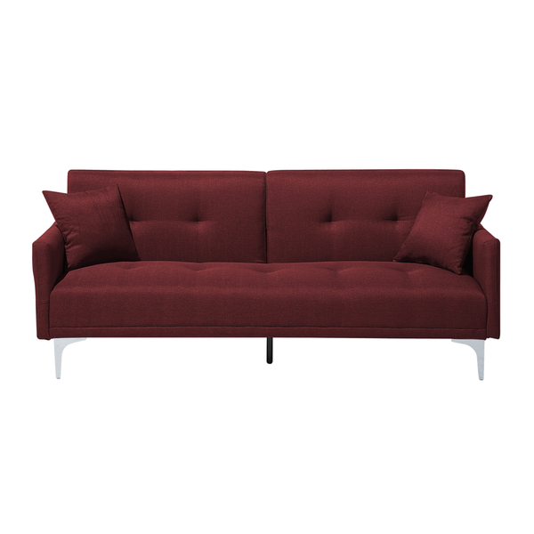 Sofa rozkładana czerwona LUCAN zdjęcie 1
