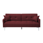 Sofa rozkładana czerwona LUCAN