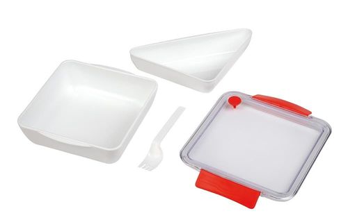 Pojemnik na lunch DELICIOUS, biały, czerwony na Arena.pl