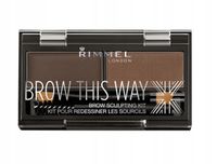 rimmel brow this way paleta do brwi 2w1 003 dark brown