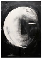 Plakat księżyc twarz 21x29,7 cm A4