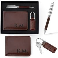 Zestaw prezentowy PORTFEL BRELOK DŁUGOPIS + GRAWER prezent dla niego