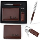 Zestaw prezentowy PORTFEL BRELOK DŁUGOPIS + GRAWER prezent dla niego