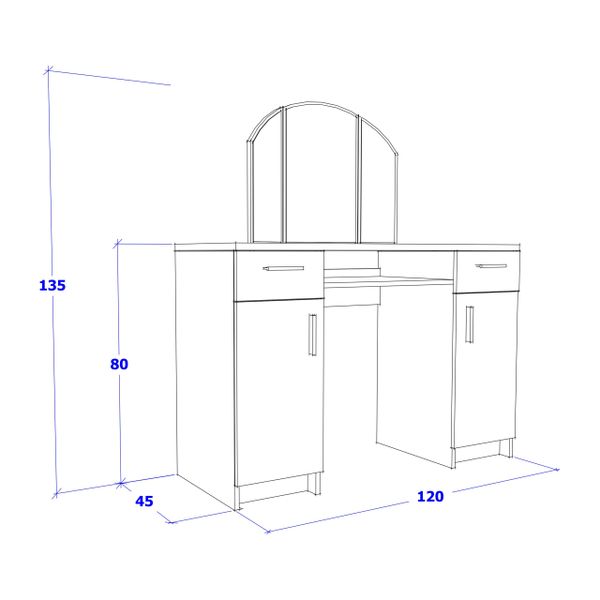 Toaletka kosmetyczna PARIS + Lustro Połysk zdjęcie 10