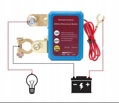 Zdalny automatyczny wyłącznik odłącznik akumulatora 12V 240A 2x pilot na Arena.pl