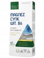 Medica Herbs MAGNEZ CYNK chelatowany + WITAMINA B6