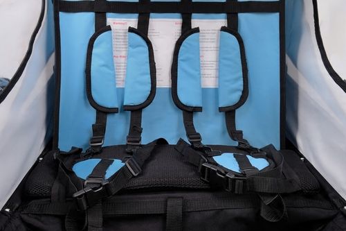 PRZYCZEPKA ROWEROWA PRO Z AMORTYZACJĄ 3w1 + OŚWIETLENIE LED na Arena.pl