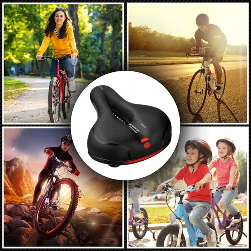 WYGODNE SIODEŁKO ROWEROWE SIODŁO SPORTOWE MIĘKKIE SZEROKIE EXTRA WENTYLACJA na Arena.pl