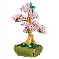 KLOCKI KWIATY WIECZNE BUKIET KREATYWNY KWIATÓW DIY DRZEWKO BONSAI 550 EL.