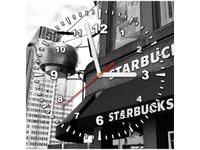 30X30CM ZEGAR STARBUCKS MITH HUANG OBRAZ DREWNO
