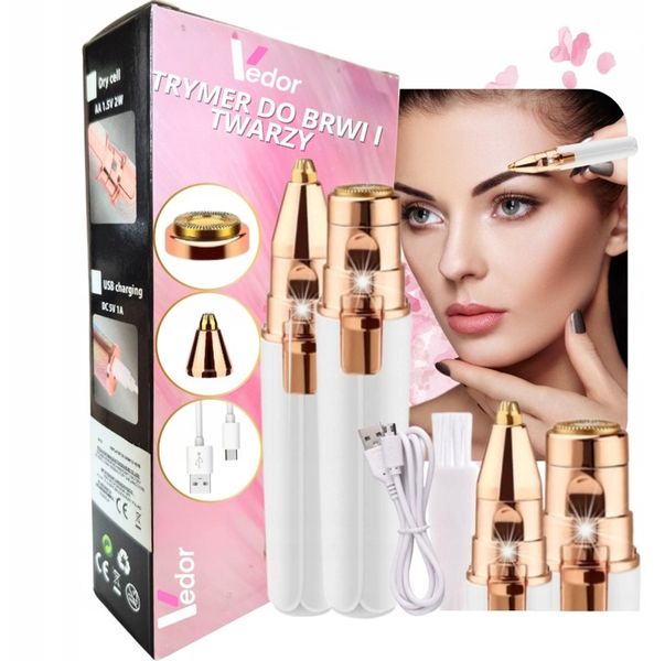 DEPILATOR DO BRWI TRYMER DO TWARZY DAMSKA GOLARKA zdjęcie 1