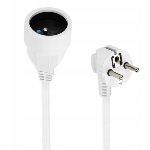 PRZEDŁUŻACZ SIECIOWY JEDNOGNIAZDOWY MOCNY GRUBY KABEL ELEKTRYCZNY 10A na Arena.pl