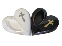 Stroik na grób cmentarz Kompozycja nagrobna funeralna SERCE Krzyż