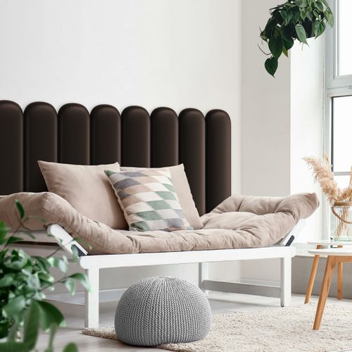 Panele Tapicerowane Na Ścianę Eko Skóra PŁOTEK Brązowy 80cm x 20cm na Arena.pl