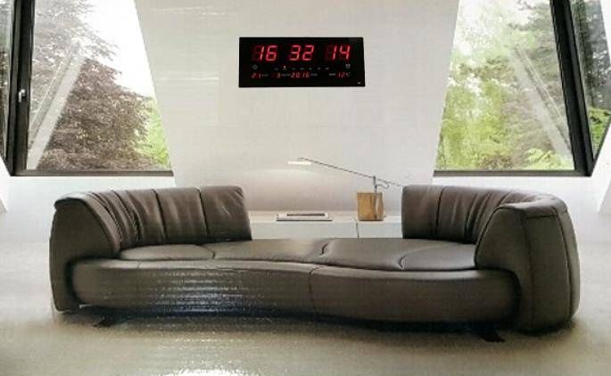 DUŻY ZEGAR CYFROWY LED 36X15 DATA TERMOMETR ALARM zdjęcie 3