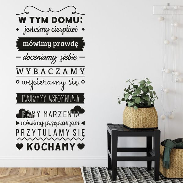 Naklejka W Tym Domu N063 L zdjęcie 1