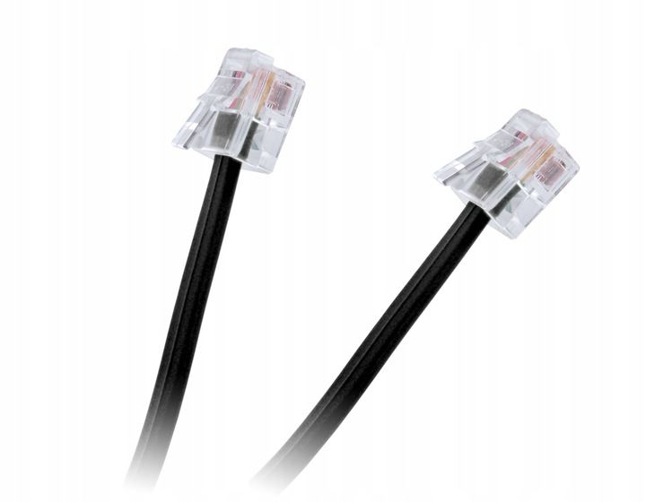TEL0033A-20 Kabel telefon.abonencki 20m czarny zdjęcie 1
