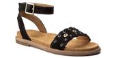 Clarks Sandały damskie - Corsio Amelia - rozmiar 36 - czarna skóra zamszowa