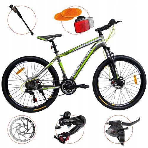 ROWER GÓRSKI MTB 26 SHIMANO 21 BIEGÓW SHIMANO 2xTarcze RAMA 18" KOŁA 26" na Arena.pl