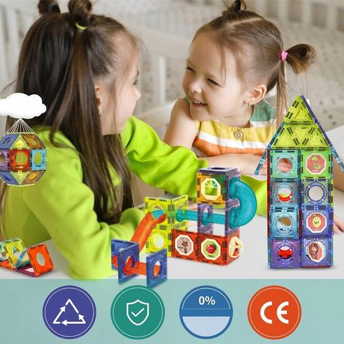 KLOCKI MAGNETYCZNE KONSTRUKCYJNE EDUKACYJNE ZESTAW 110EL PANELE 3D ŚWIECĄCY na Arena.pl