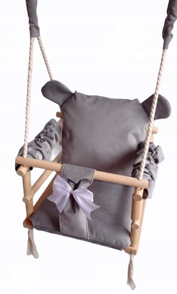 HUŚTAWKA 3w1 DLA DZIECI miś kolor SZARY zdjęcie 1