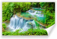 Fototapeta PREMIUM STRUKTURA ZMYWALANA Wodospad Tajlandii w Kanjanaburi
