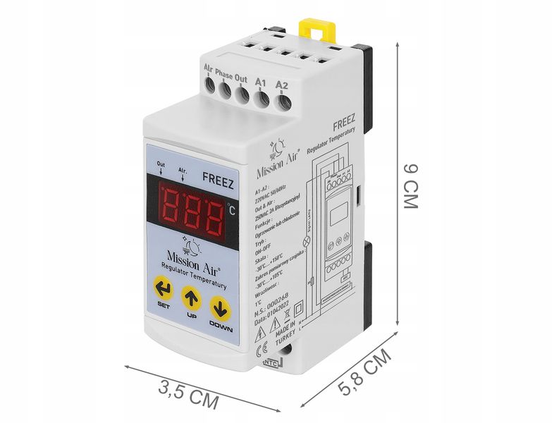 Regulator temperatury na szynę DIN Termostat NTC zdjęcie 5
